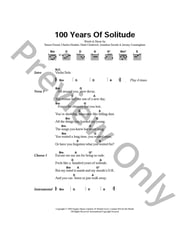 100 Years of Solitude Guitar and Fretted sheet music cover